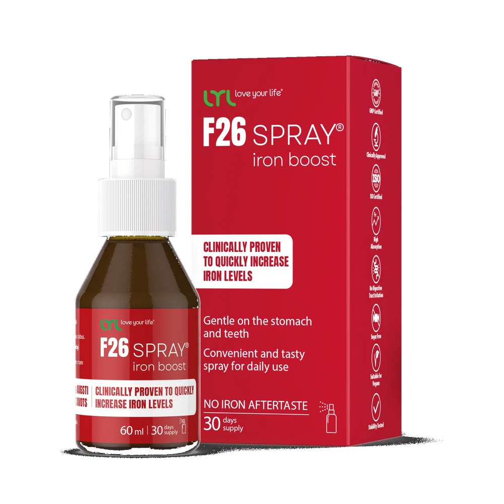 LYL love your life® F26 SPRAY® iron boost iepakojums