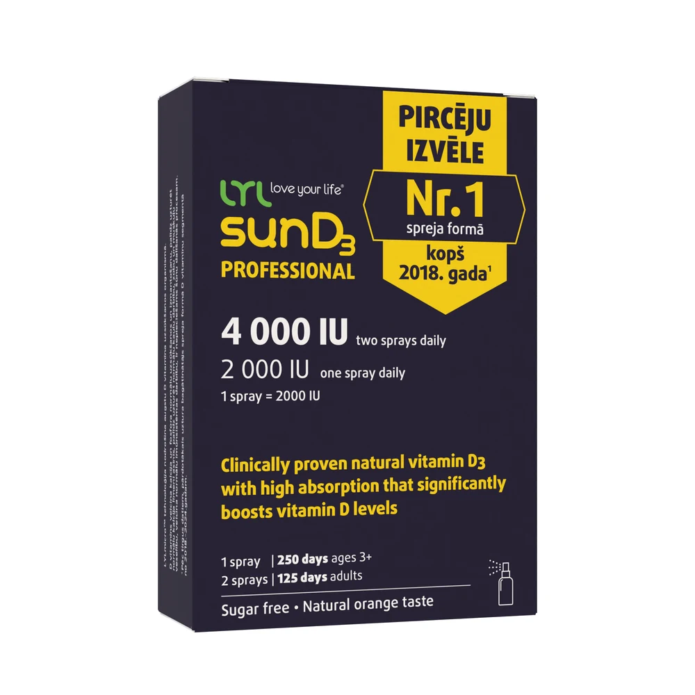 LYL love your life® sunD3 PROFESSIONAL 4000 SV | 2000 SV iepakojums